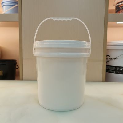 Lebensmittelqualität 5 Gallonen Plastik weiße Eimer mit Deckel stapelbar recycelbar