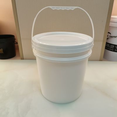 Weiß Schwarz 10L Runder Plastikbehälter aus PP-Material mit Dichtungsdeckel