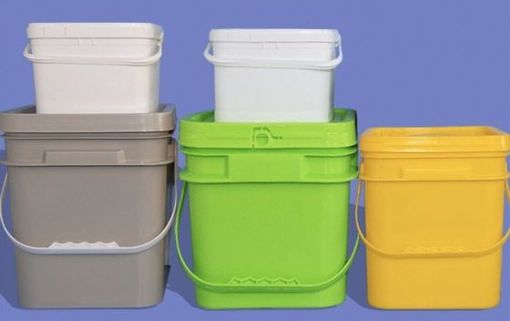 2 Pfund Quadrat Lebensmittellager Plastik Eimer mit Deckel