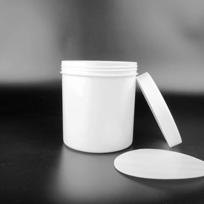 Stackbare weiße Plastikbehälter mit Deckel für Lebensmittellager