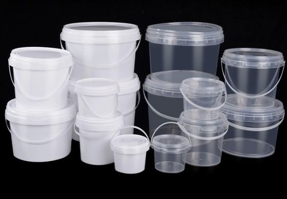 Korrosionsbeständigkeit 5 Gallonen Klarplastik Eimerbehälter Siebdruck