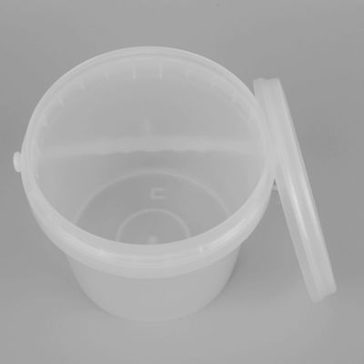 Glatte Oberfläche 5 Gallonen Transparent Plastik Eimer IML Dekoration