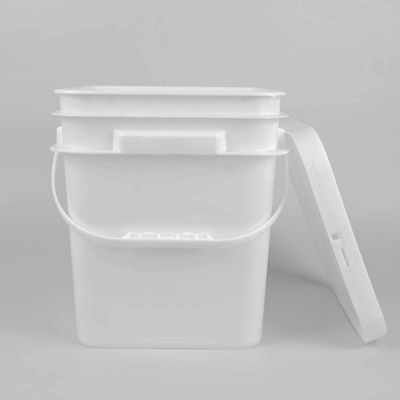 Leckdichtes Lebensmittel-Sicher-Speicher 1 ~ 25L Weißes Lebensmittel-Eimer mit Schnapp auf Deckel